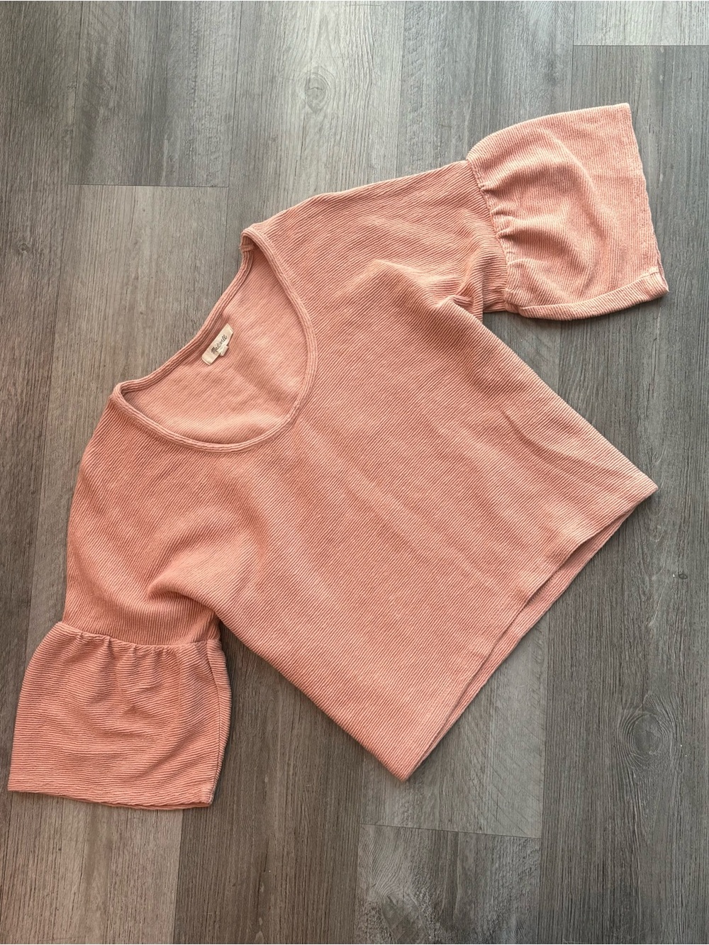 Madewell Dusty Rose Bell Sleeve Knit Top Medium Boho Luxe